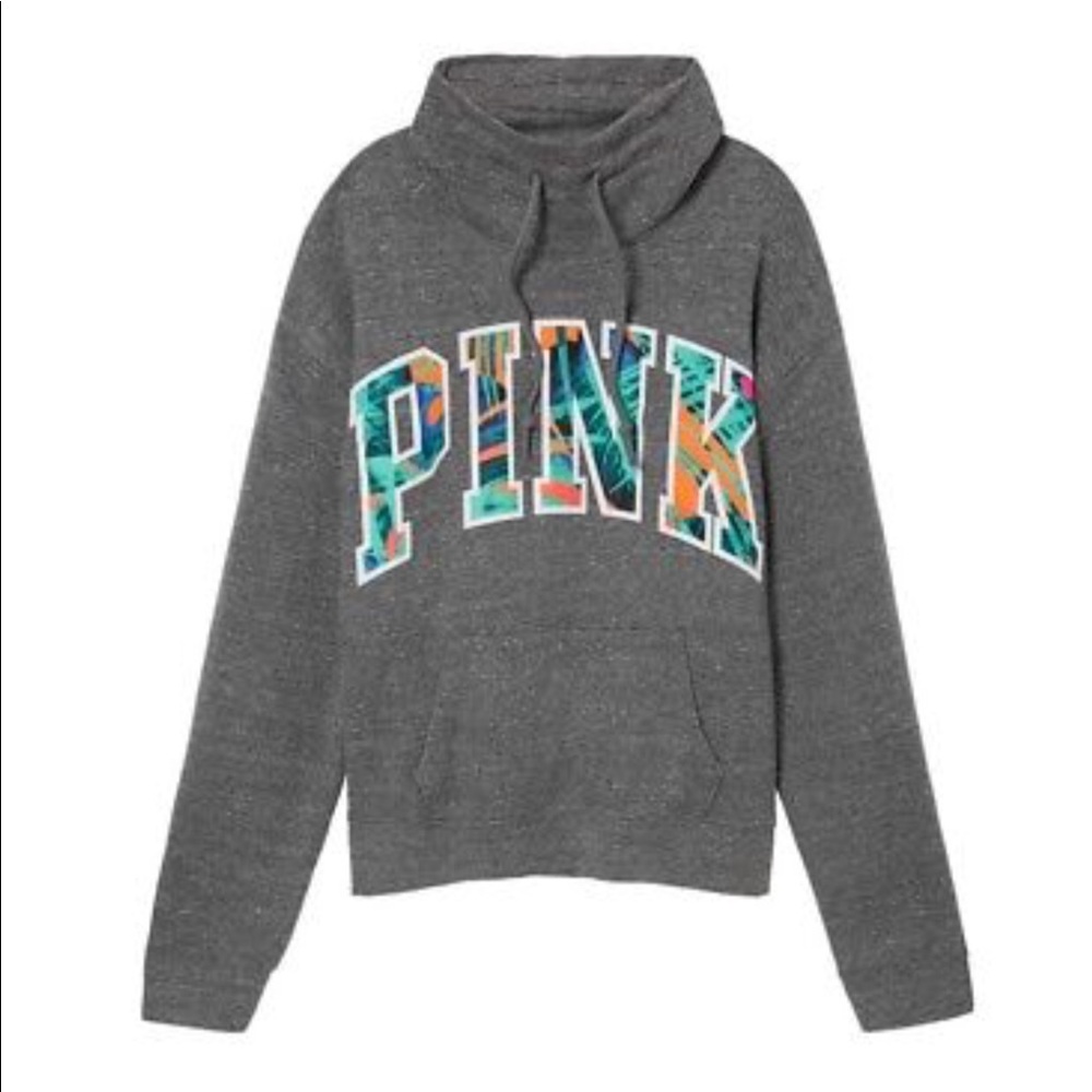 VS Pink Cowl Neck Hoodie